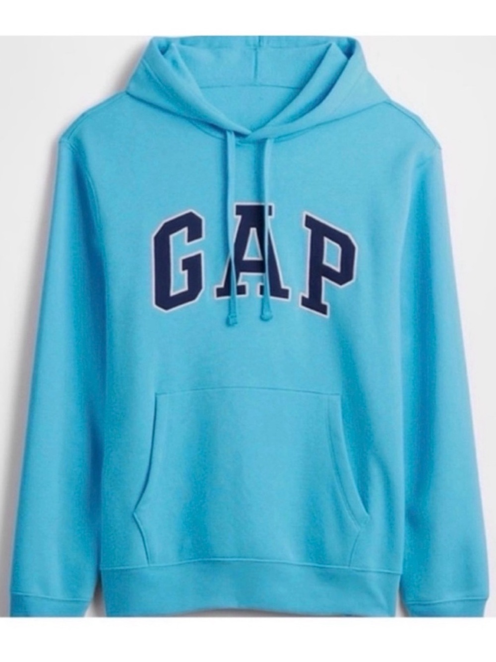 GAP Men's Bright Aqua Logo Hoodie Sweater